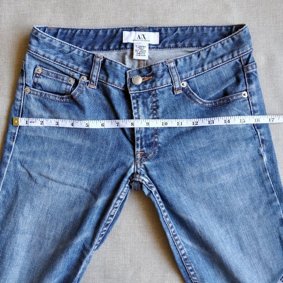 AX Straight Leg Mid Rise Bootcut Jeans size 2, short - Picture 5 of 11